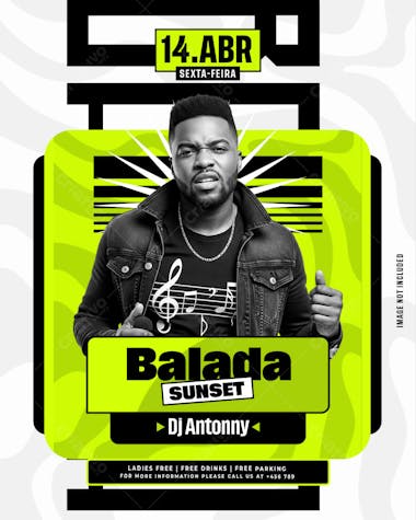 Flyer Para Artistas e Eventos (Imagem do Modelo não Inclusa)