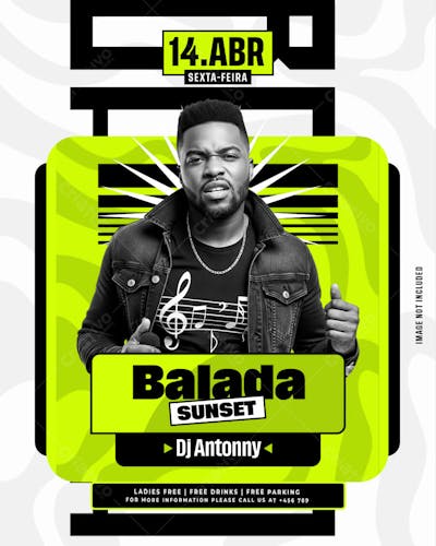 Flyer Para Artistas e Eventos (Imagem do Modelo não Inclusa)