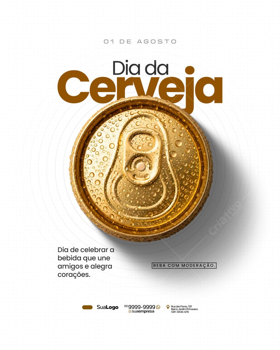 Flyer Dia da Cerveja PSD Editável