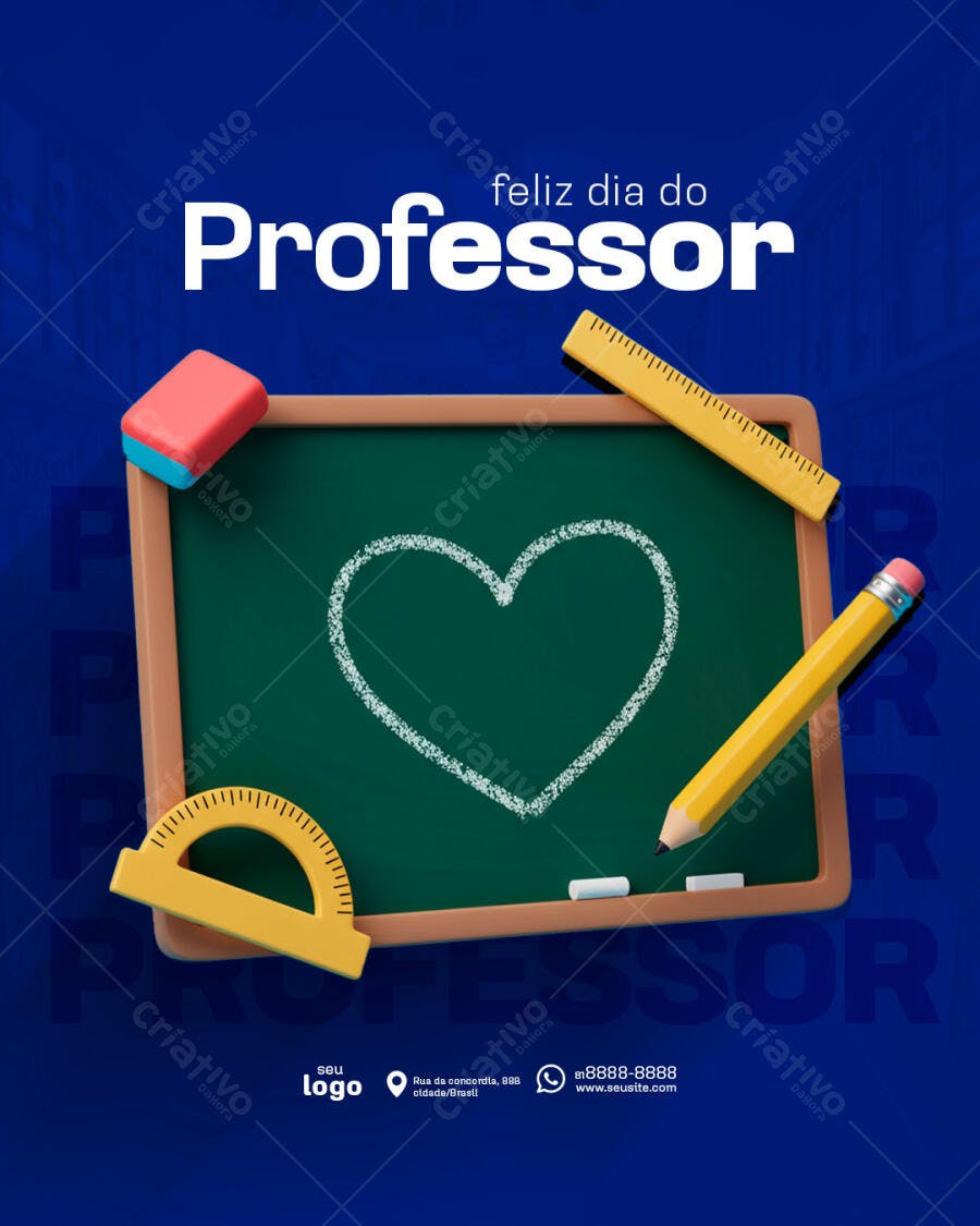 Postagem Dia do Professor PSD Editável