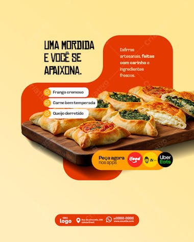 mordida apaixona - esfirra psd editavel_