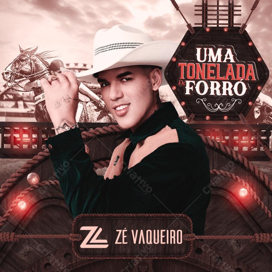Flyer para Show Zé Vaqueiro PSD Editável
