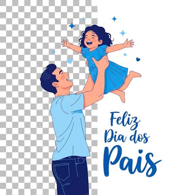 IMAGEM FELIZ DIA DOS PAIS PNG TRANSPARENTE