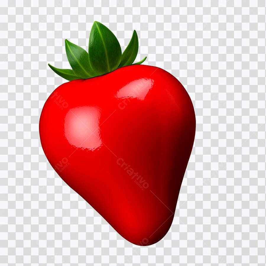 Ilustração Morango PNG com fundo transparente