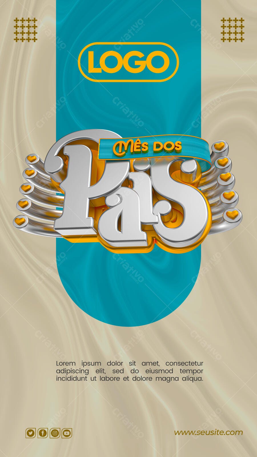 Flyer Mês dos Pais PSD Editável