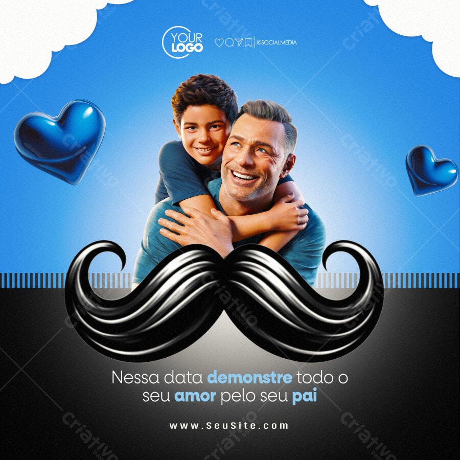 Postagem Dia dos Pais PSD Editável