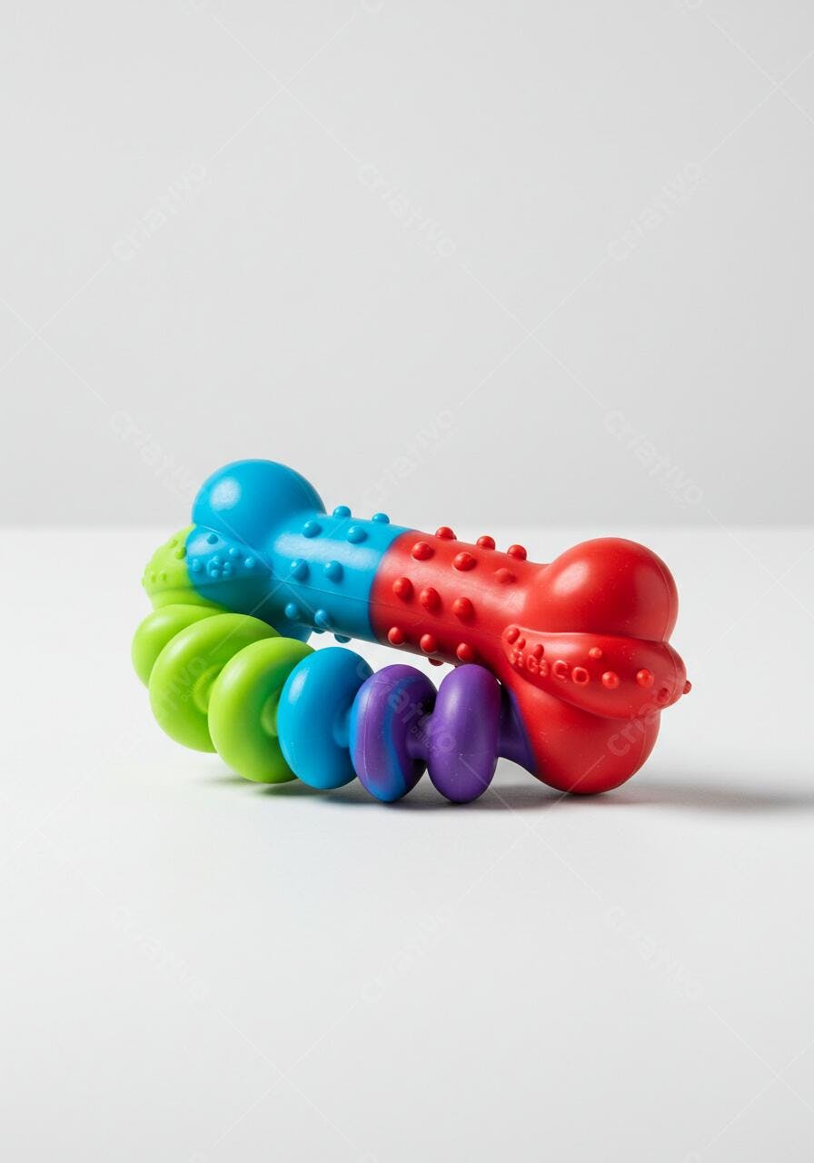 Brinquedo para cachorro osso colorido