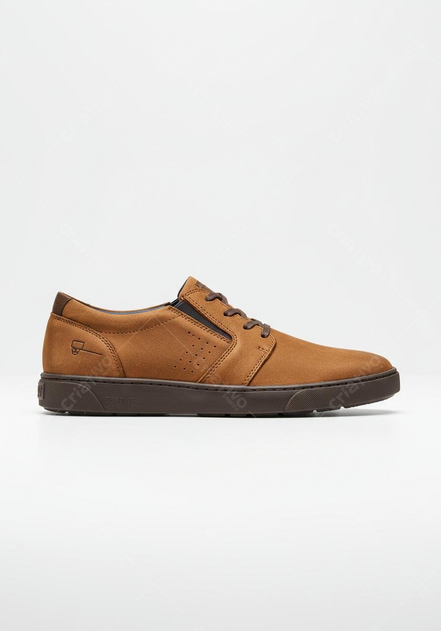 Sapato marrom claro casual masculino