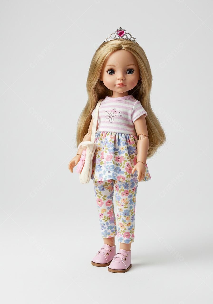 Boneca Princesa com Vestido Floral