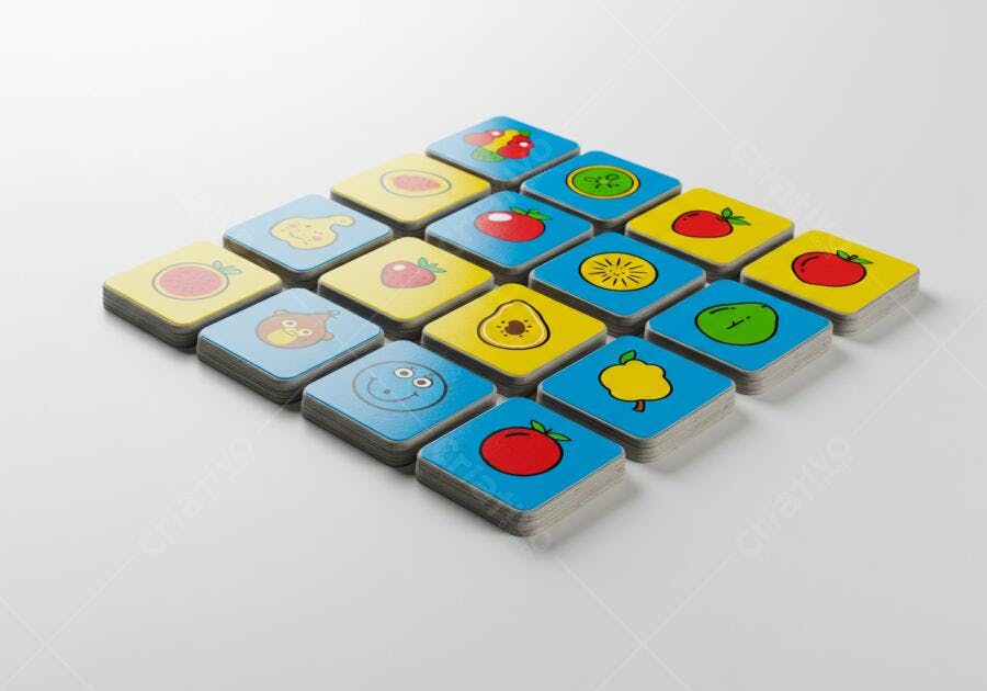 Jogo de Cartas Frutas Coloridas para Crianças