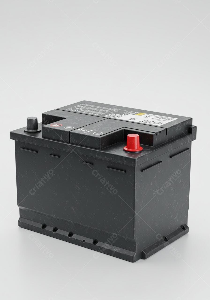 Bateria de carro usada cinza escura