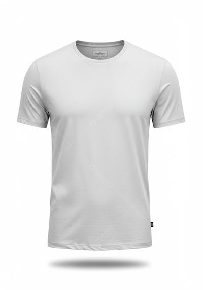 Camiseta branca manga curta modelo mockup
