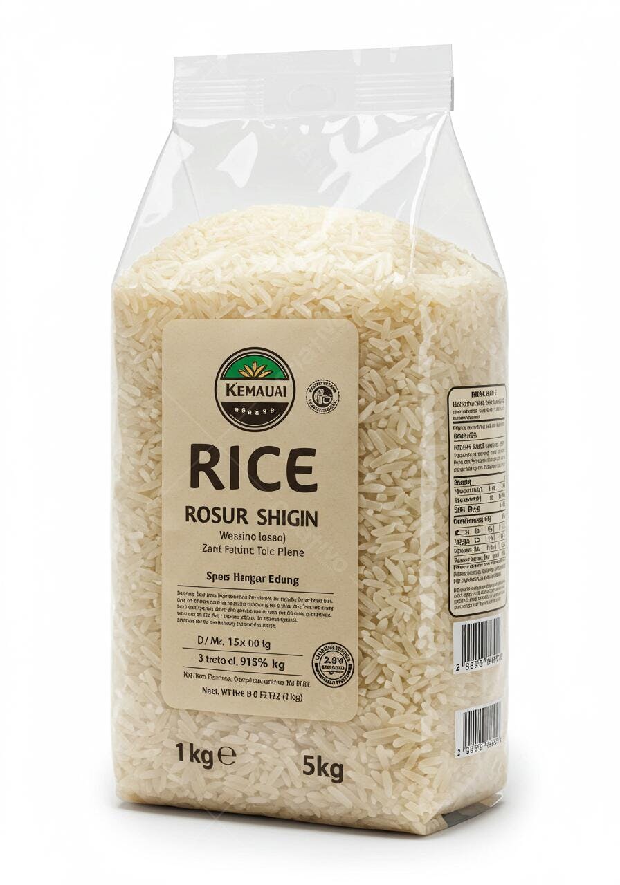 1kg de Arroz Rosur Shigin em Embalagem Transparente