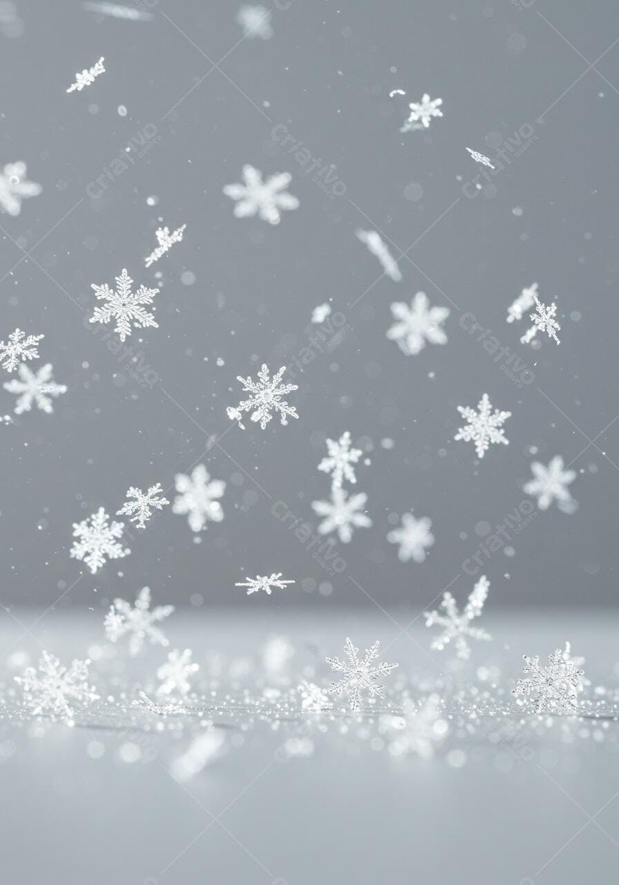 Flocos de Neve Caindo fundo cinza