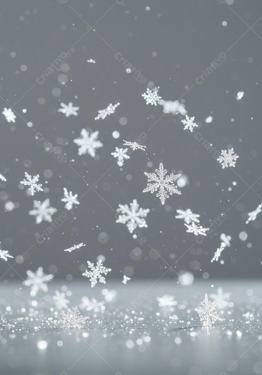 Flocos de Neve Caindo fundo cinza