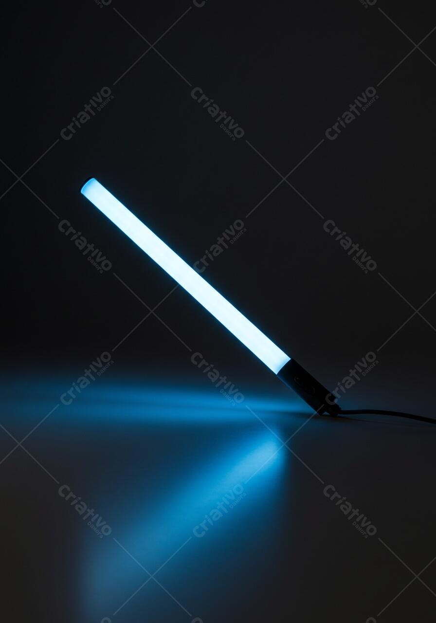 Luz LED azul tubo iluminação estúdio
