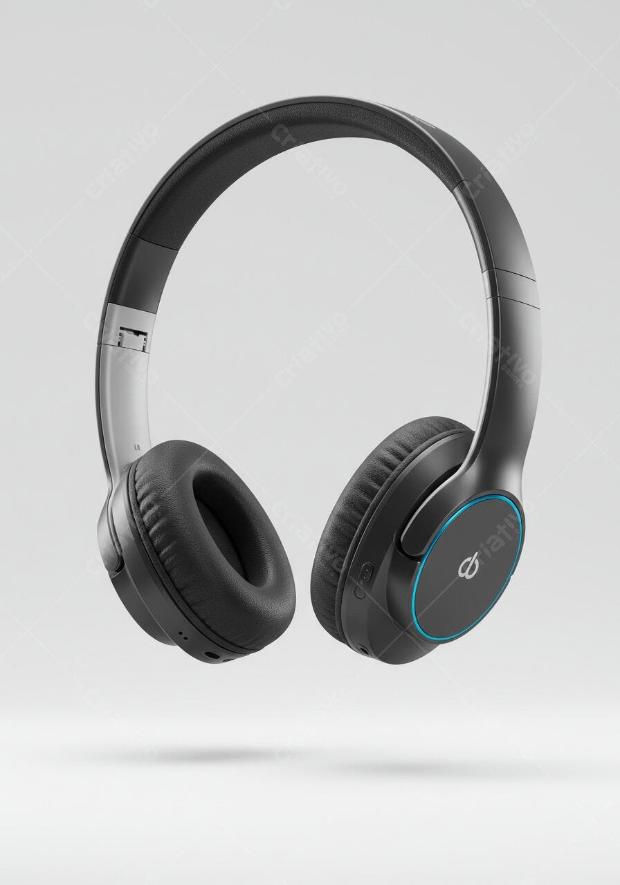 Fone de Ouvido sem Fio Preto e Cinza