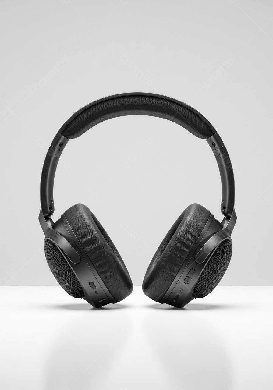 Fone de Ouvido Preto sem Fio estudo