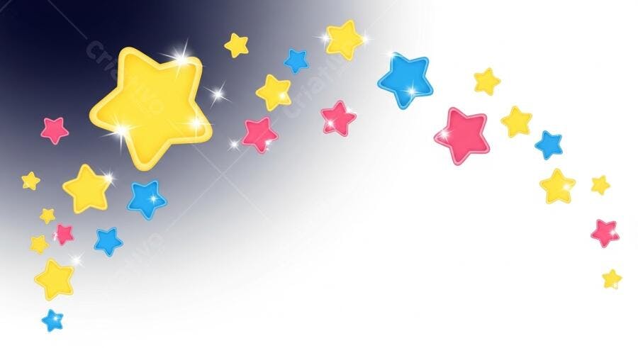 Estrelas coloridas em degradê