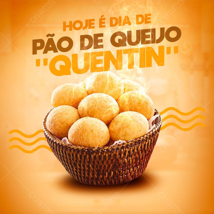 Flyer para Dia do Pão de Queijo PSD Editável