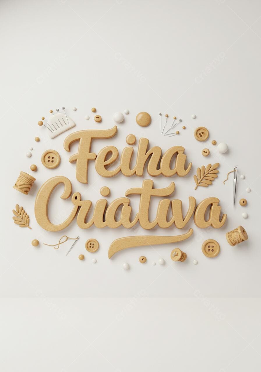 Feira Criativa Artesanato em Bege e Branco
