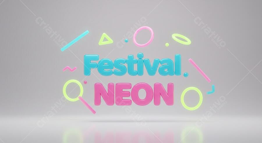 Festival Neon cores vibrantes