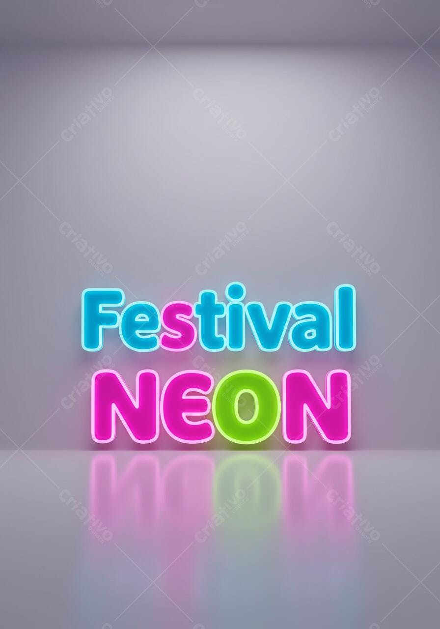 Festival Neon Sinal Luminoso