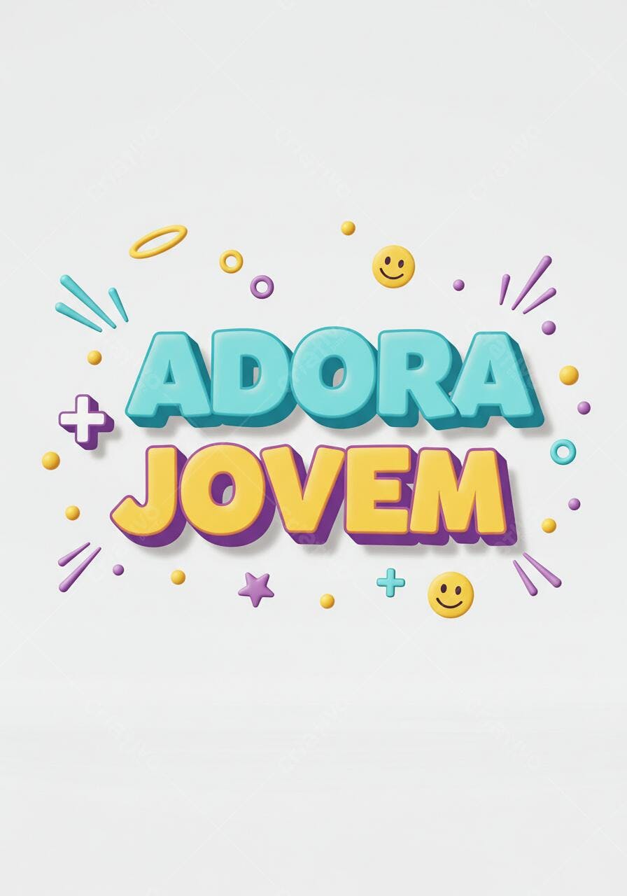 Arte tipográfica Adora Jovem