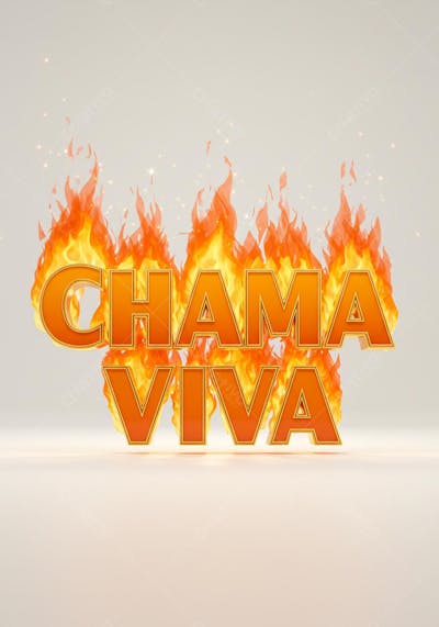 Chama Viva em Fogo Renderização 3D
