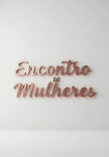 Minimalist image with the words "Women's Gathering" in rose gold on a white background. The font is elegant and cursive. The atmosphere is sophisticated and feminine.