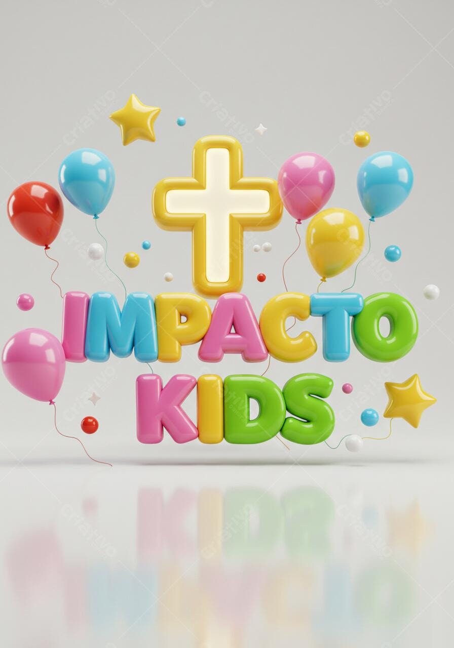 Impacto Kids balões e cruz colorida