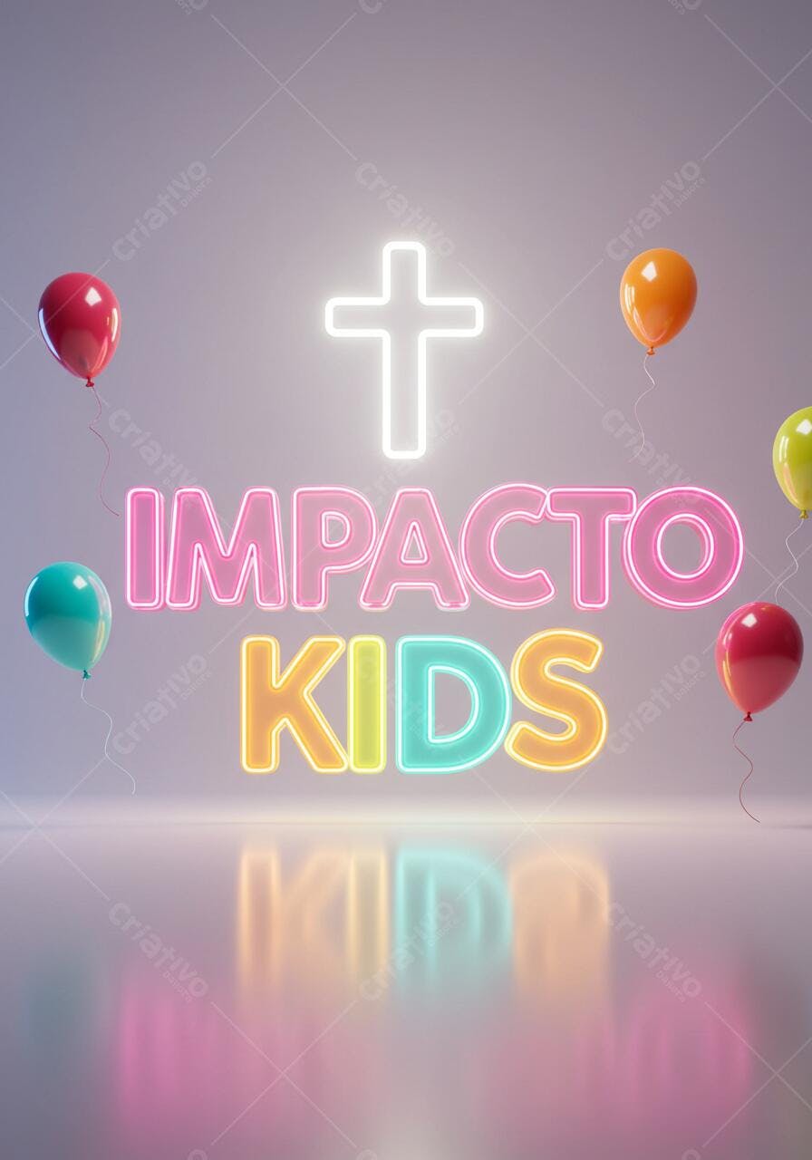 Impacto Kids Neon Sinal com Balões