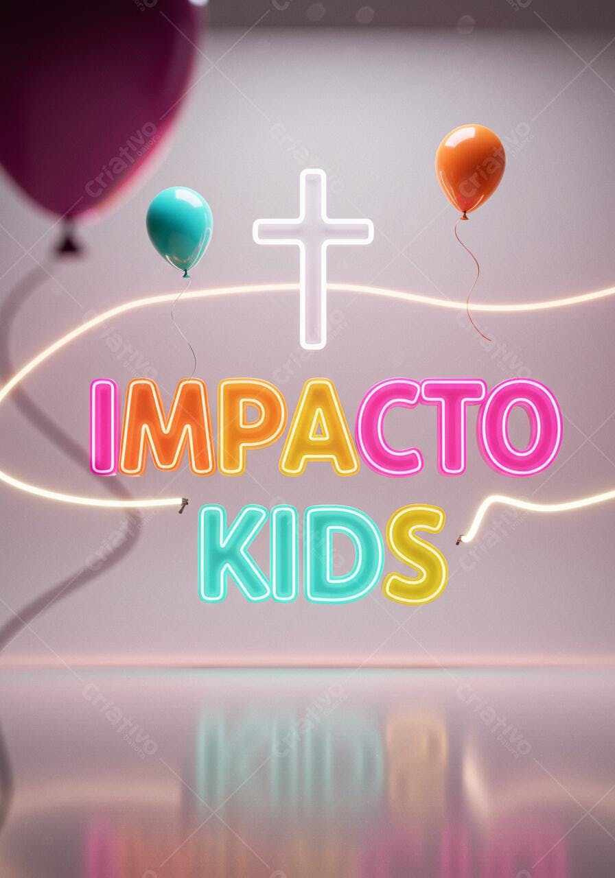 Impacto Kids Neon Sinal com Balões