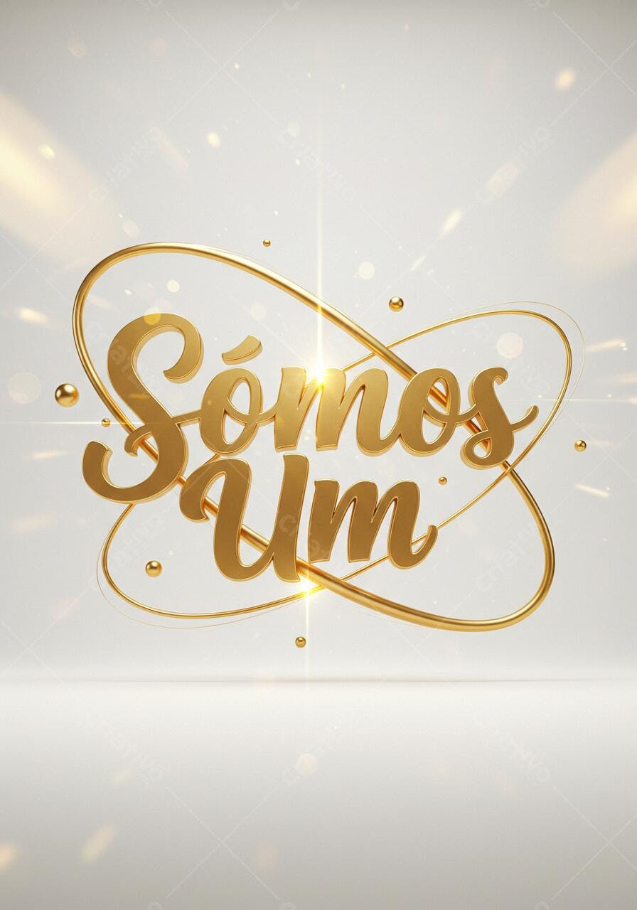 Somos Um Letreiro Dourado 3D