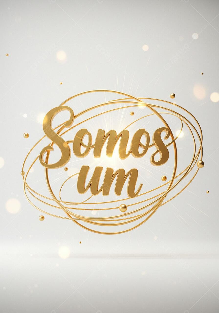 Somos Um design dourado