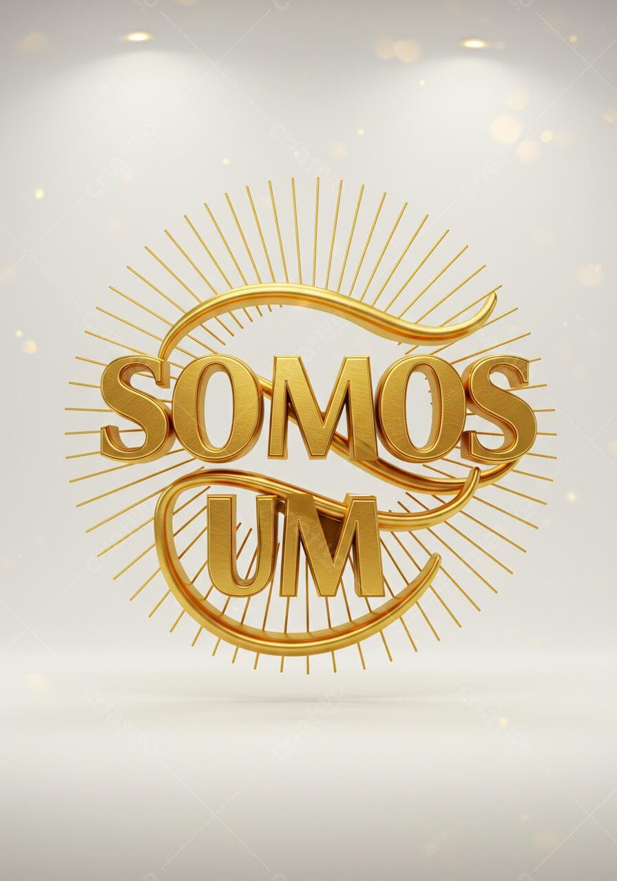 Somos Um dourado fundo claro