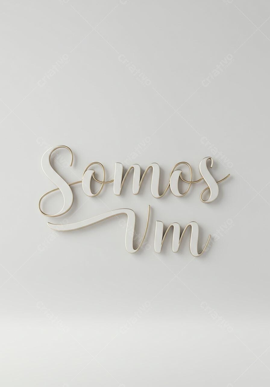 Letras Somos Um em fundo branco