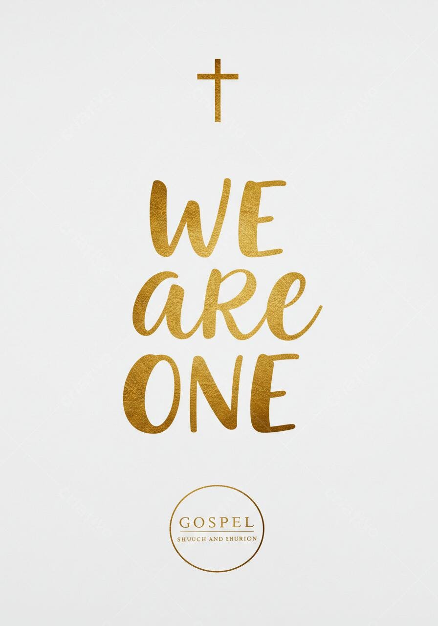 Arte gospel ouro We Are One