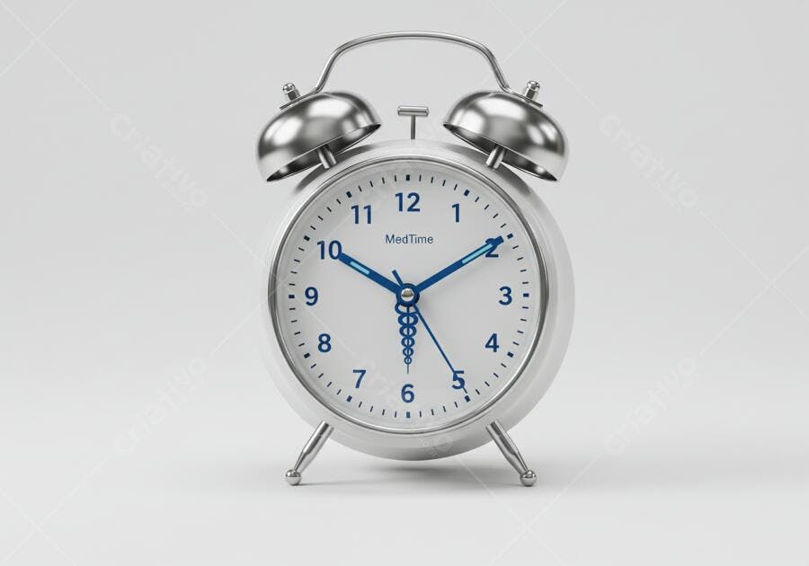 Relógio despertador metálico estilo vintage