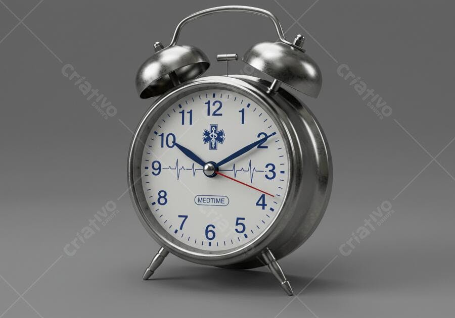 Relógio despertador metálico estilo vintage