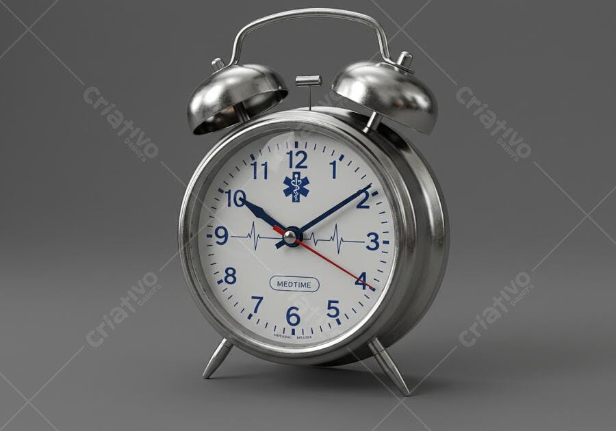Relógio despertador metálico estilo vintage