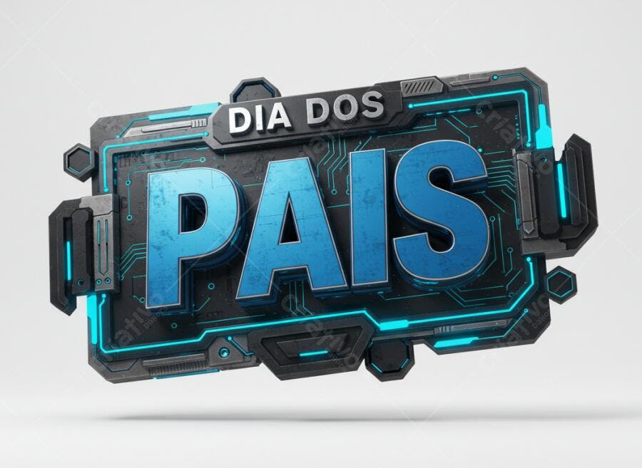 Dia dos Pais Arte 3D Tecnológica