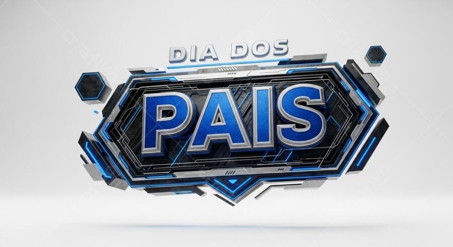 Dia dos Pais Arte 3D Tecnológica