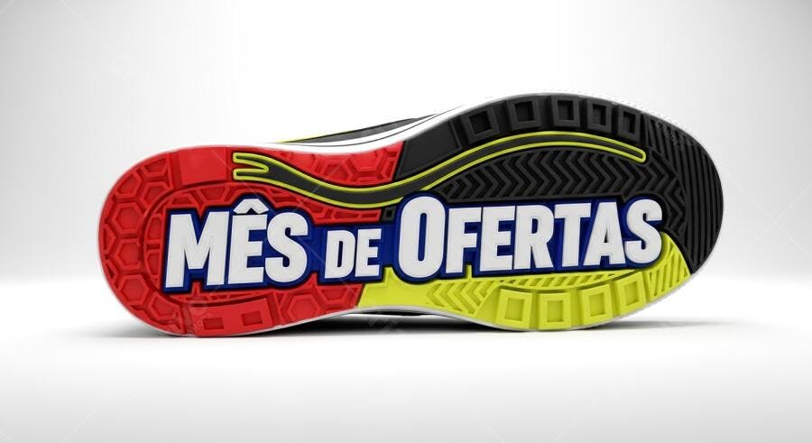 Tênis Mês de Ofertas sola colorida