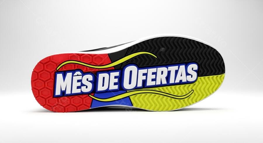 Tênis Mês de Ofertas sola colorida