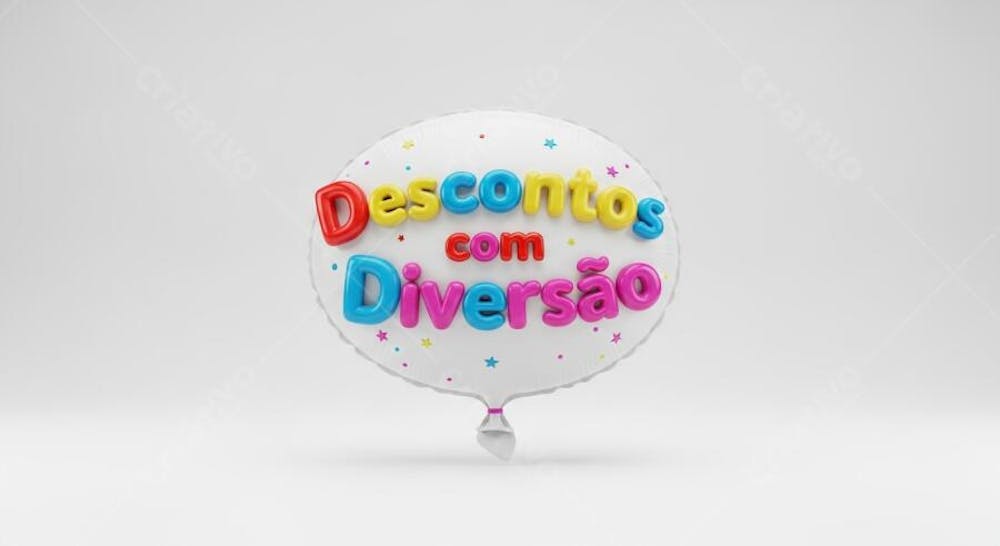Selo 3D Descontos com diversão (3)