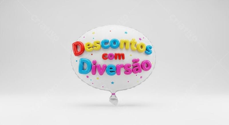 Selo 3D Descontos com diversão (3)