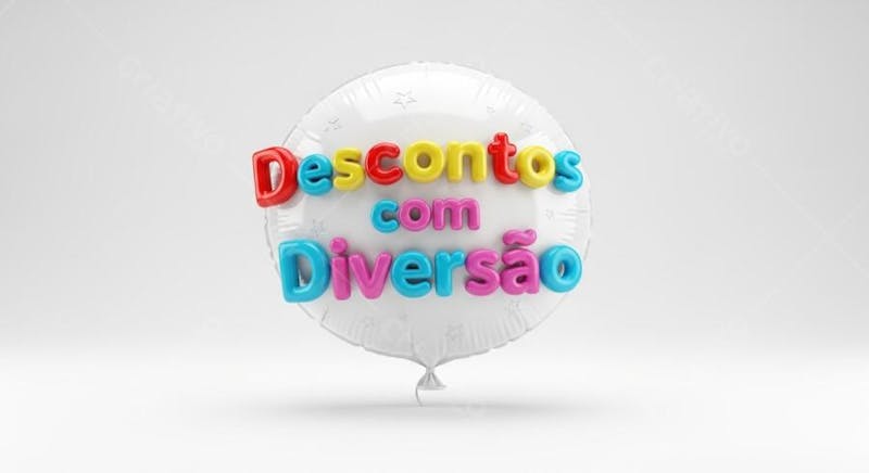 Selo 3D Descontos com diversão (2)