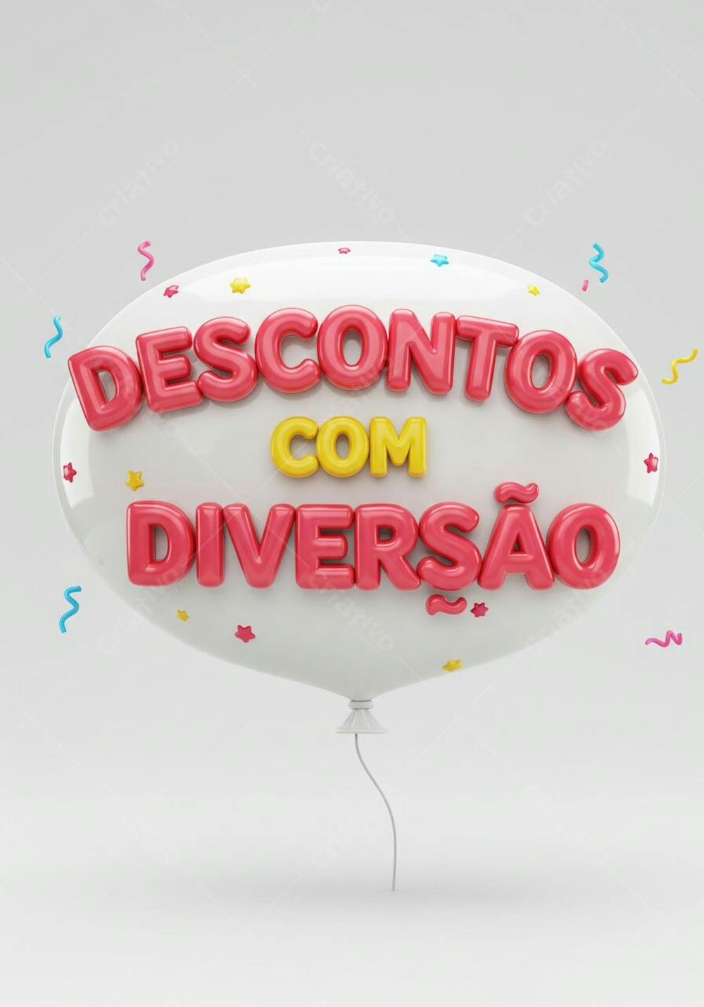Selo 3D Descontos com diversão (1)