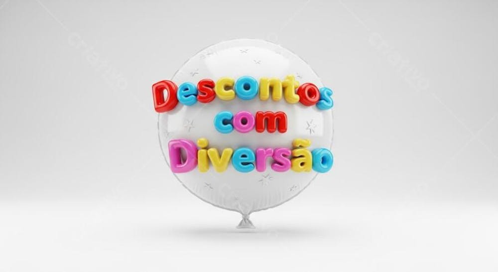 Selo 3D Descontos com diversão (5)